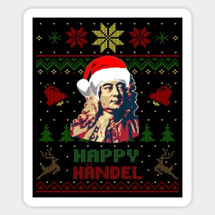 George Frideric Handel Funny Christmas Sticker